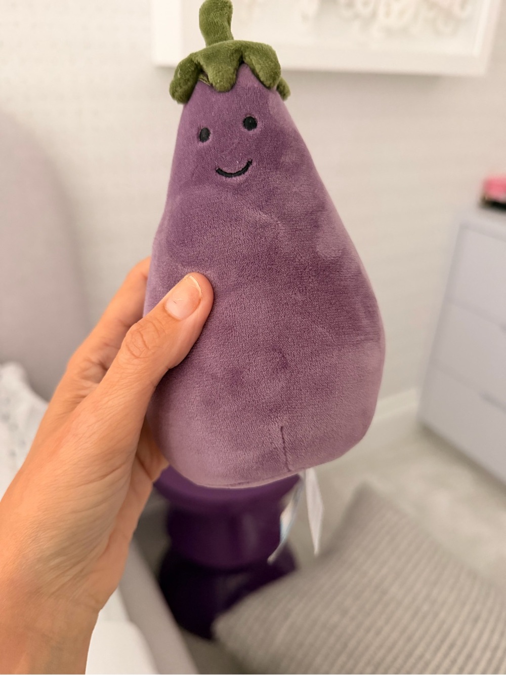 Jellycat Eggplant Plush- new with tags- authentic